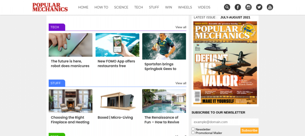 Popular Mechanics, from the first ever magazine issue in 1937, has been a reliable voice for tech. Now they’re online and one of the best websites for seniors.