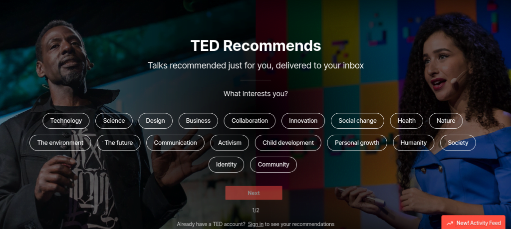 TED Talks cover an enormous variety of topics and you can refine your interests to view only videos you’ll enjoy making it one of the best websites for seniors.