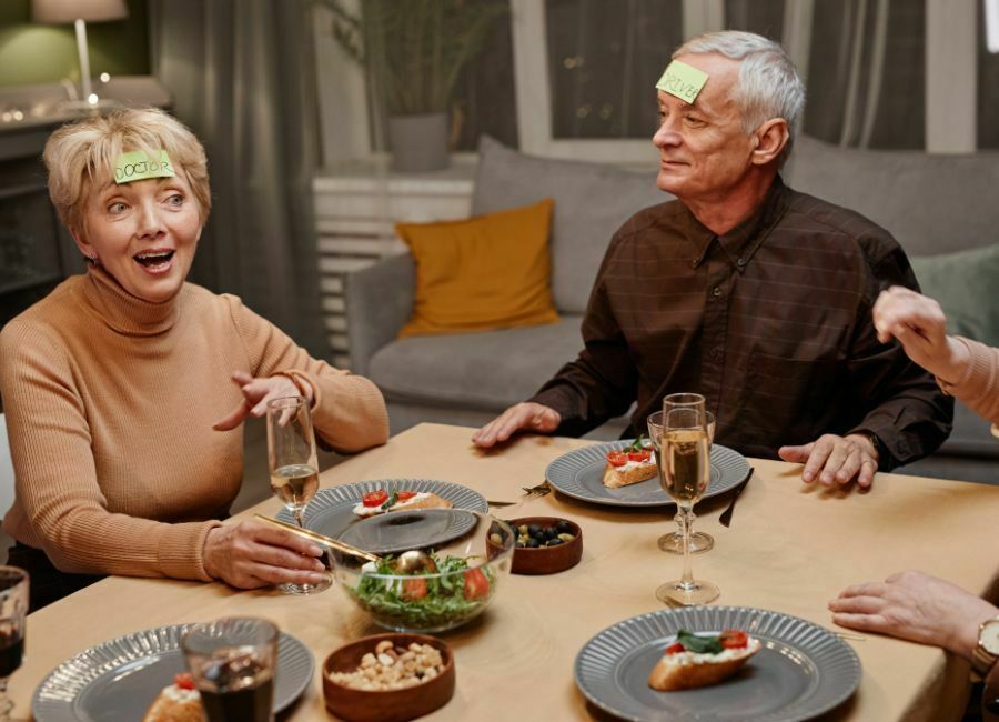 Seniors playing games